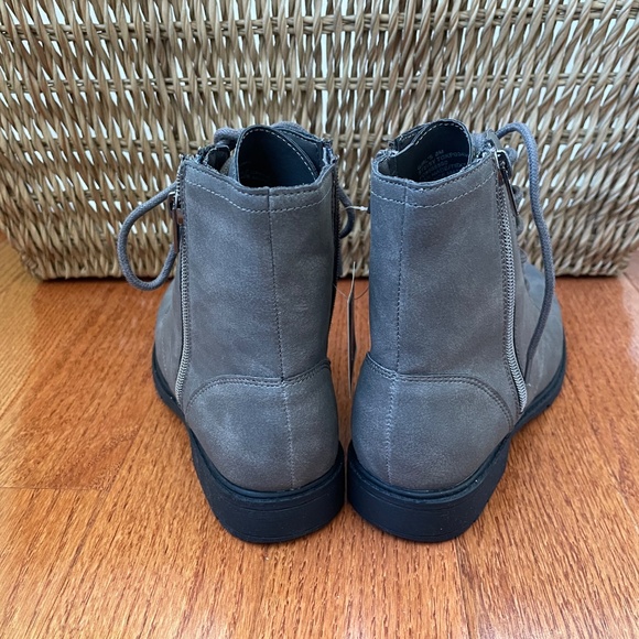 girl Mia Charcoal Zip-up Boots - Picture 5 of 7